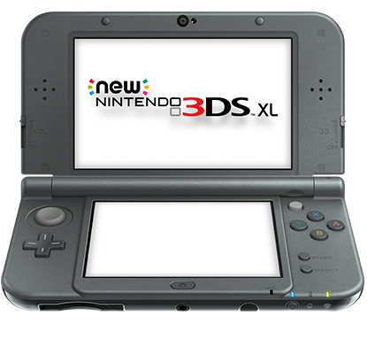 3ds new black front