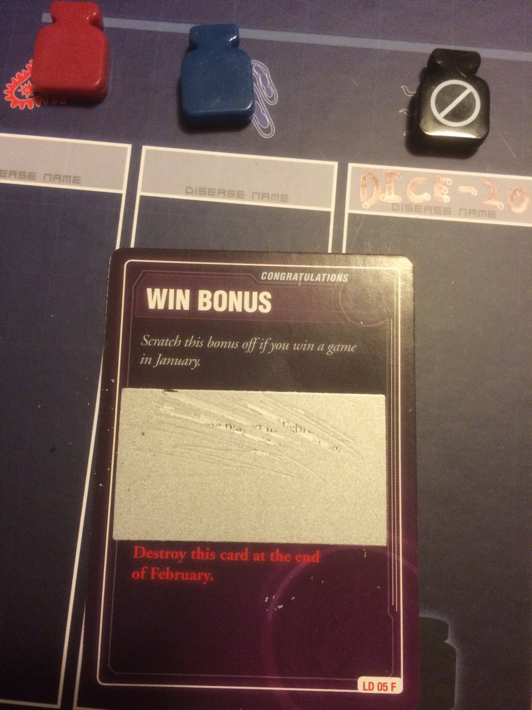 Pandemic Legacy Win Card