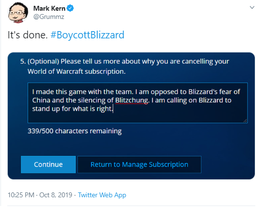 blizzard boycott