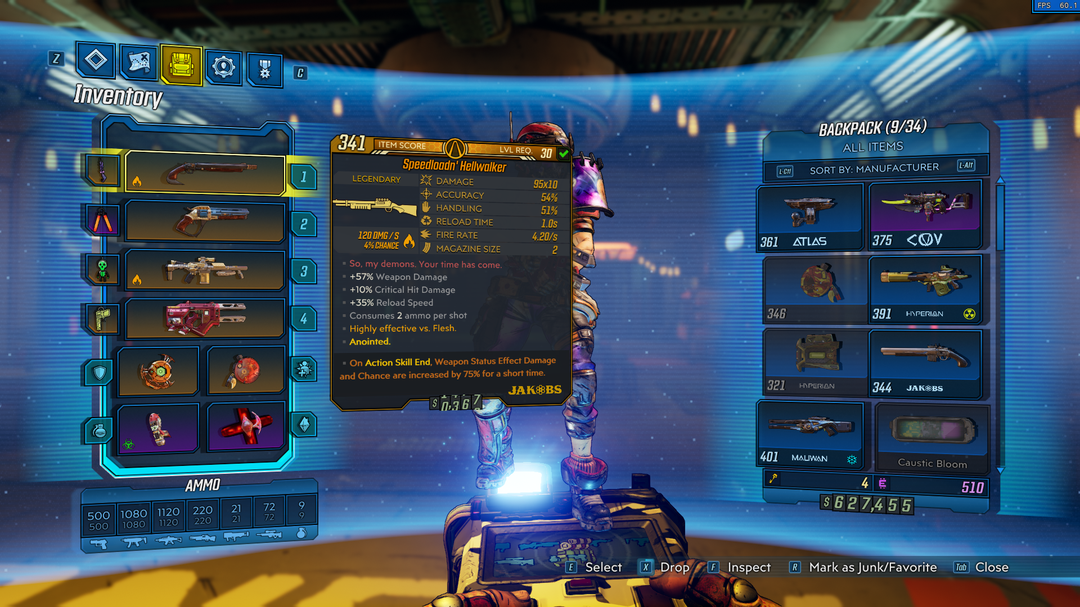 borderlands 3 inventory